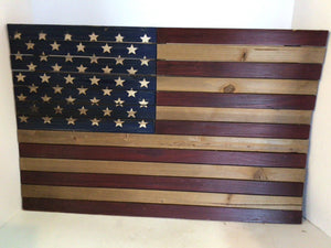 Patriotic Wood Flag Red/White/Blue Wall Decoration