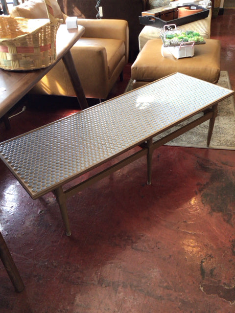 Retro Tile Top Tan Table