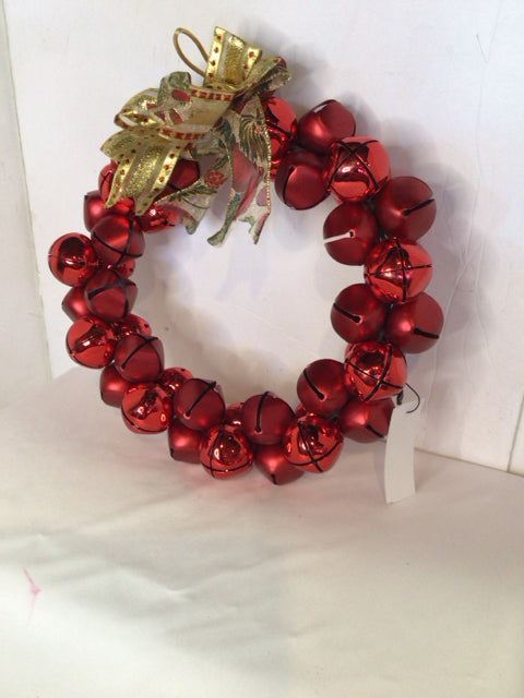 Wreath Red Bells Holiday Item