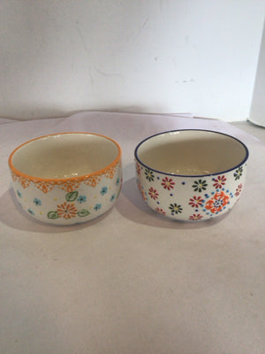 Signature Pair White/Multi Bowl Set