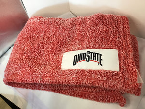 Red Polyester Ohio State Throw