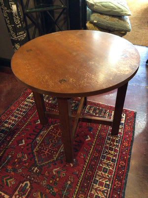 Mission Wood Round As Is Brown Table