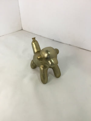 Gold Metal Dog Statue