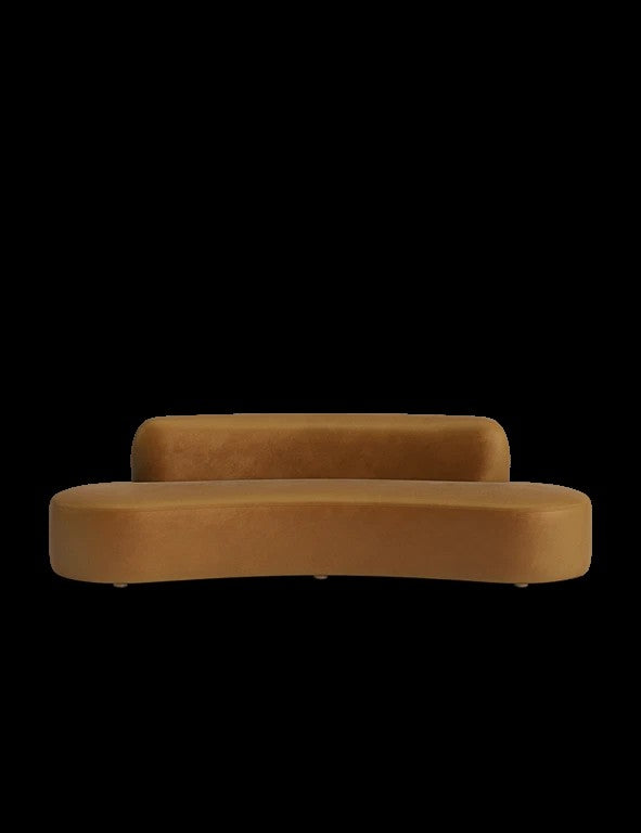 Lulu & Georgia Modern Velvet Brown Sofa/Couch CR9VBB4H