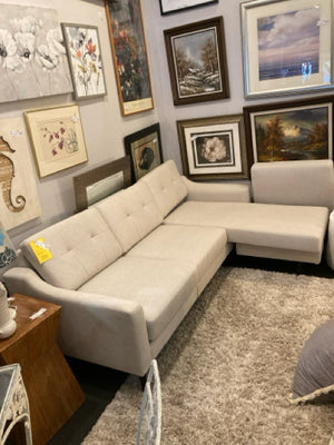 Burrow Modular Upholstered Cream Sectional Sofa 5224UDAR