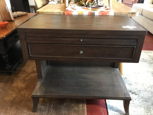 Arhaus End Wood 1 Drawer Brown Table
