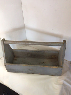 Gray Wood Handle Basket