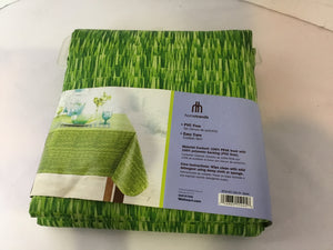 Green Vinyl Bamboo Tablecloth