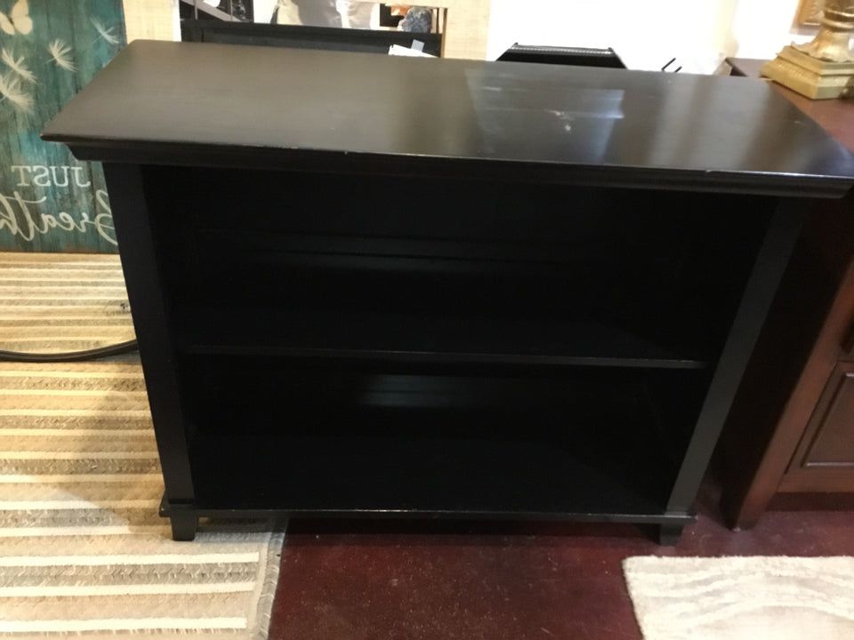 2 Shelves Wood Black Bookcase/Bookshelf