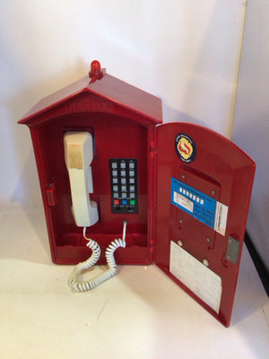 Vintage Alarm Red Plastic Box Fire Department