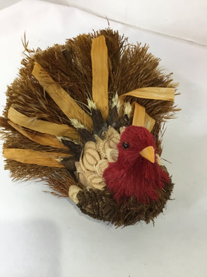 Tan/Red Wood Turkey Holiday Item