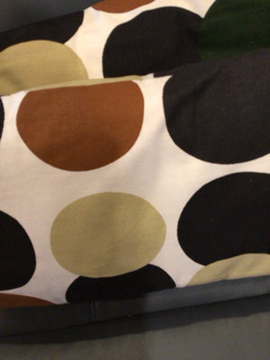 IKEA Brown/black Circles Set of 4 Pillow Set