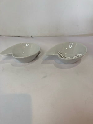 Modern White Porcelain Pair Bowl Set
