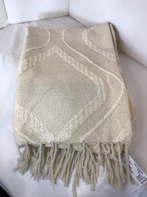 Bohemian Cream Cotton Blanket