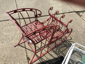 Metal Sleigh Holiday Item