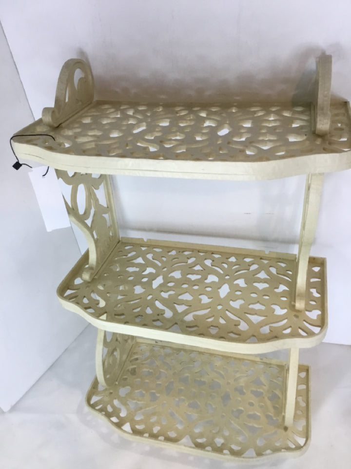 Wall Hanging Cream Plastic Shelf