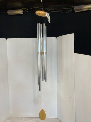 Tan/Silver Wood/Metal Wind Chime