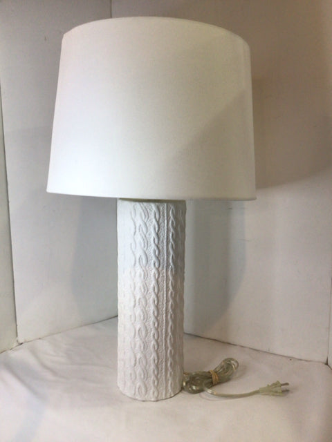 White Ceramic Cylinder Lamp