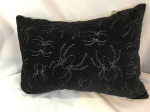 Devi Pillow Black Velvet Spider Holiday Item