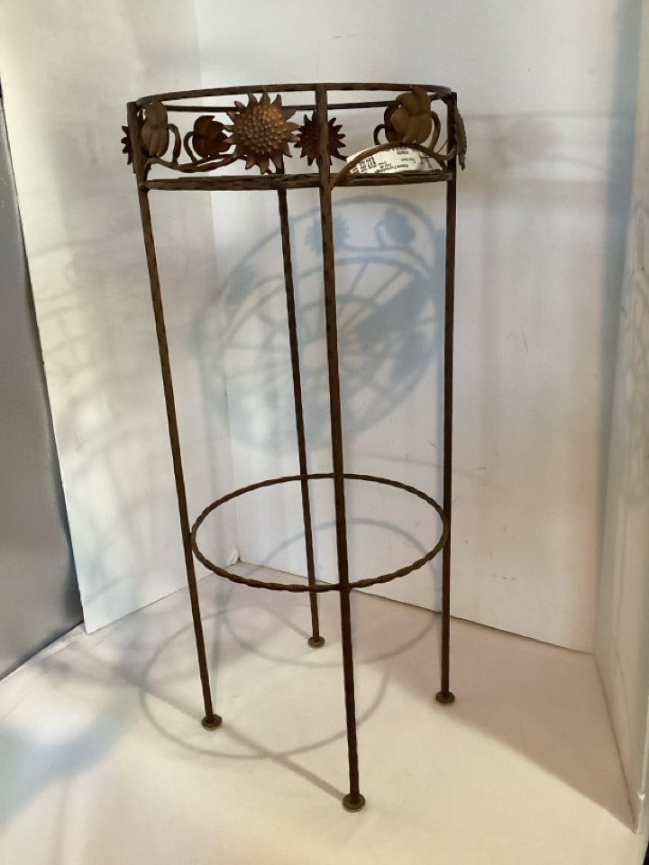 Brown Metal Plant Stand