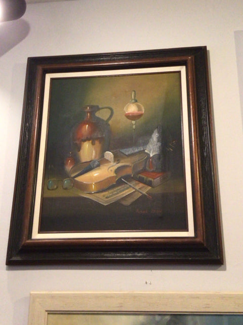 Still Life Brown Framed Art