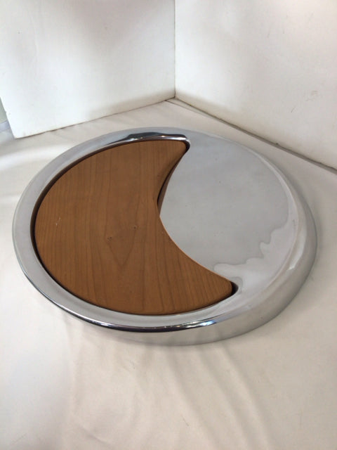 Nambe Silver Metal/Wood Cheese Plate