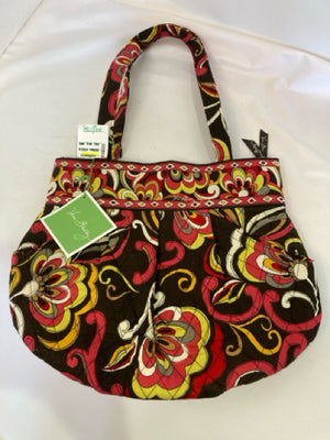 Vera Bradley Cotton Brown/Red Floral Purse