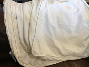 Quick Dry Foam Outdoor/Outside Cream Poly Blend Set of 4 Pillow Cover