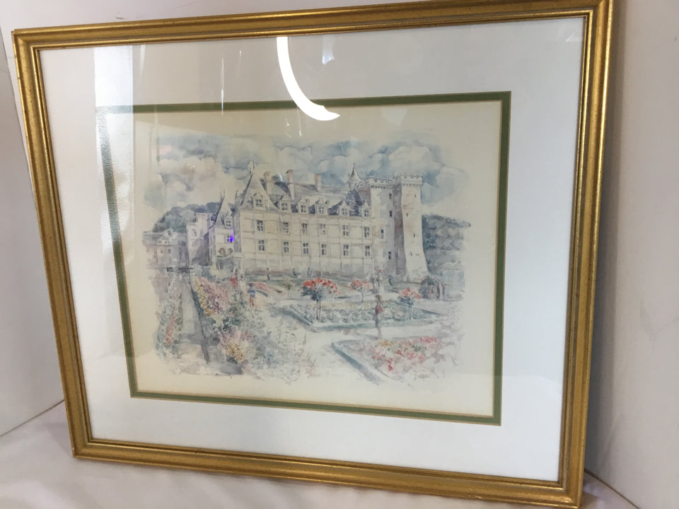 Pastel Castle Framed Art