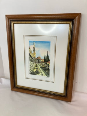 Signed White/Multi Framed Art