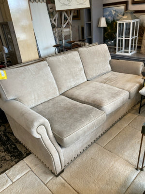 Wesley Hall NailHead Loose Pillow Tan Sofa/Couch