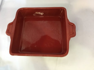 Emile Henry Red/Tan Stone Square Casserole