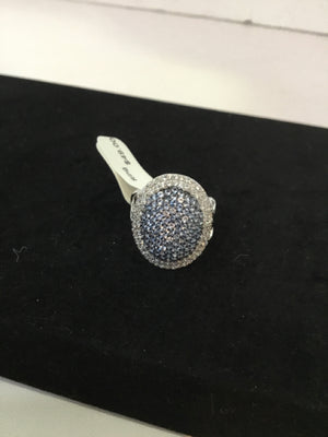 Blue Rhinestone Ring