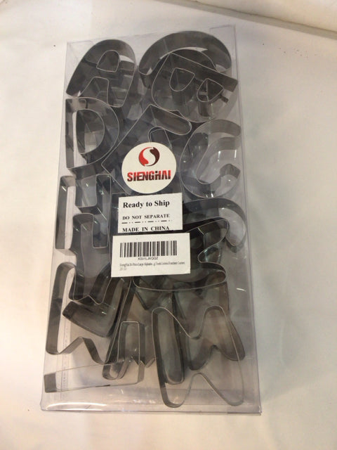 Silver Alphabet Cookie Cutters