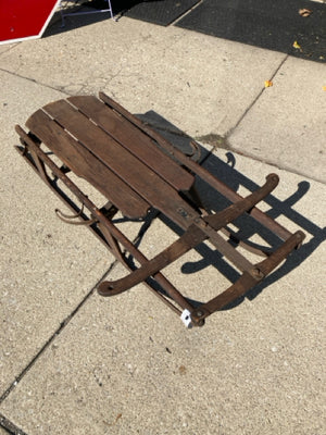 Vintage Wood/Metal Sled Holiday Item