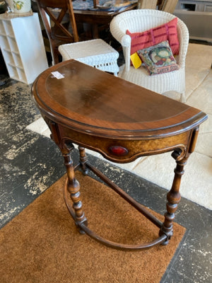 Demi Lune Wood Brown Table