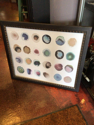 Modern Multi-Color Circles Framed Art