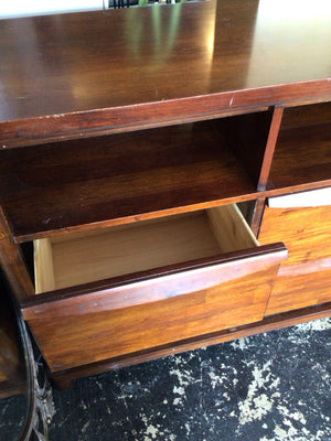 Vintage Wood 4 Drawer Brown TV Stand