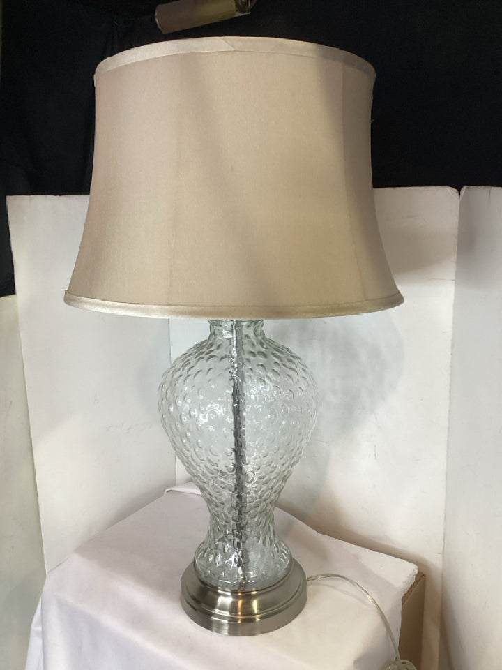 Clear Glass/Metal Lamp
