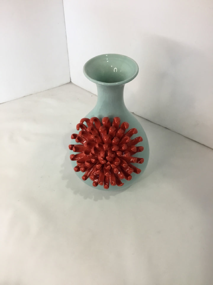 Blue/Orange Ceramic Vase