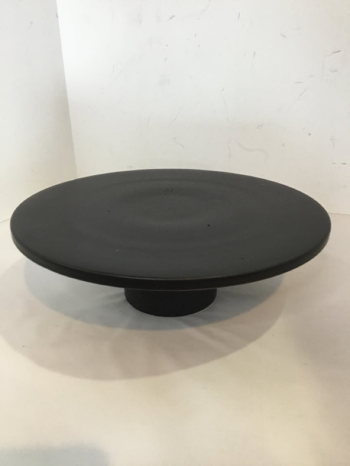 Black Ceramic Cake Plate/Stand