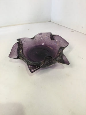 Art Glass Purple Glass Bowl