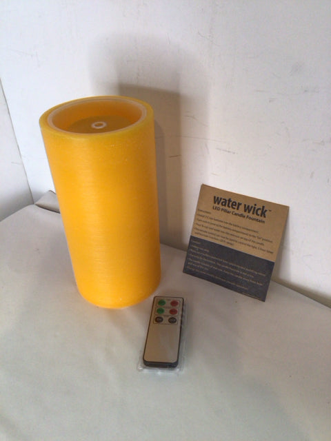 Water Wick LED Yellow Candle