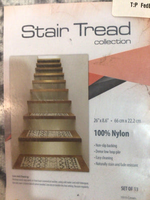 Stair Nylon Set of 13 Gray/White Rug