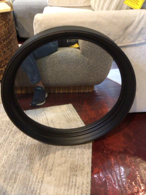 Black Round Mirror