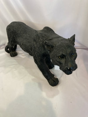 Standing Black Resin Panther Sculpture