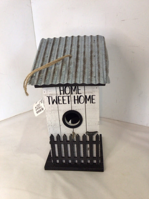 White Wood Bird House