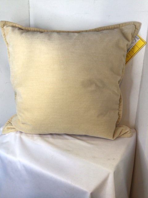 Pottery Barn Square Pale Yellow Feather Pillow