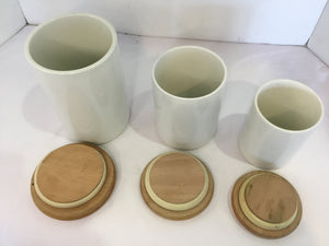 Portmeirion Set of 3 White/Multi Botanicals Canister
