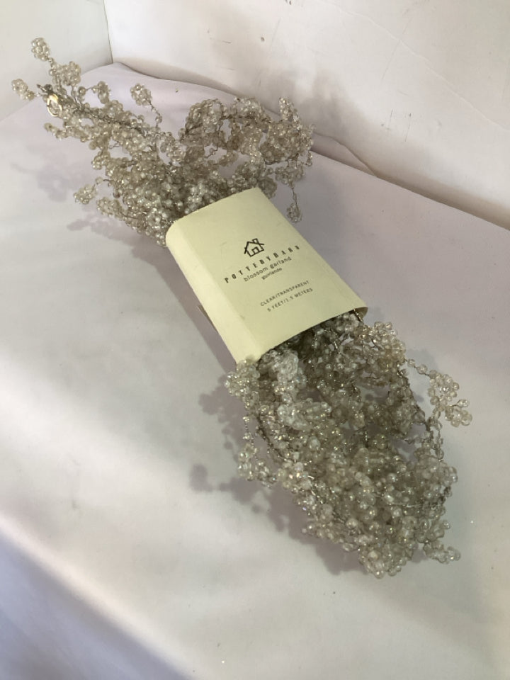 Pottery Barn Garland White Crystal Holiday Item